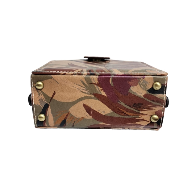 PATRICIA NASH PALM LEAVES MARINA MINI SATCHEL OR CROSSBODY - Picture 3 of 11